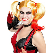 Op deze afbeelding zie je een Accessoires, van het merk Funidelia. Harley Quinn Arkham City Pruik