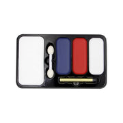 Op deze afbeelding zie je een Accessoires, van het merk Funidelia. Snelle Make Up Set Clown Rood / Wit / Blauw