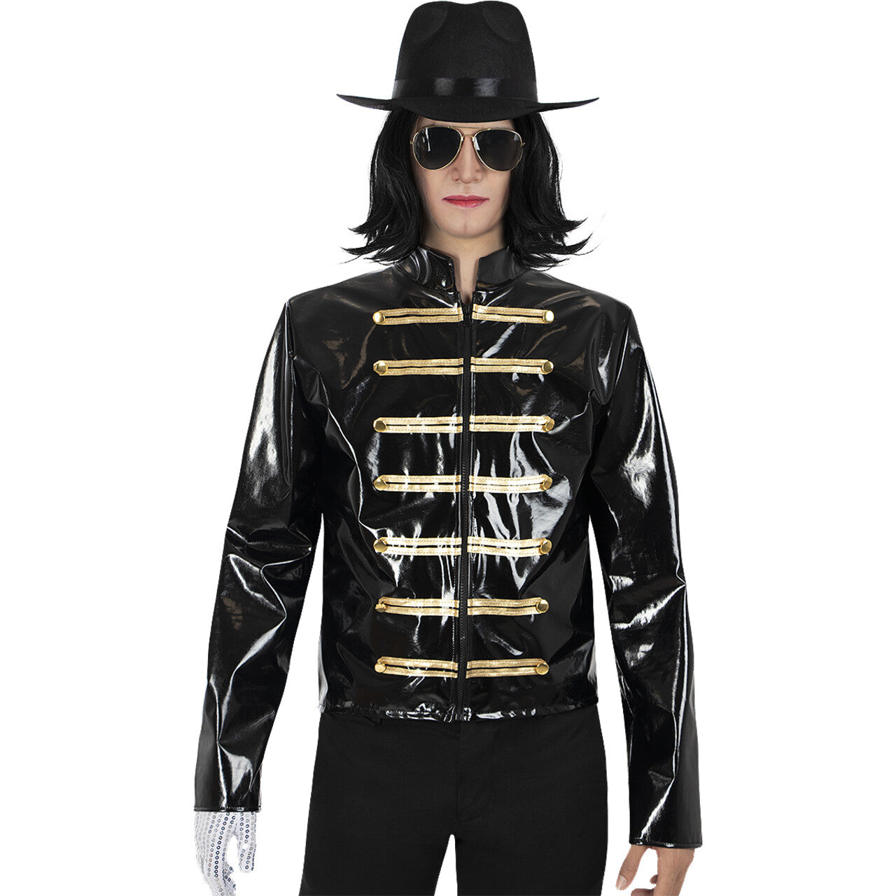 Op deze afbeelding zie je een Accessoires, van het merk Funidelia. Michael Jackson Pruik Met Bril