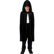 Op deze afbeelding zie je een Kostuums, van het merk Funidelia. Mysterieuze Lange Zwarte Cape Kind Kind