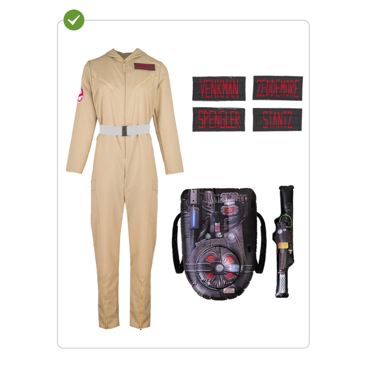 Op deze afbeelding zie je een Kostuums, van het merk Funidelia. Ghostbusters Lady Ghosts Dont Scare Me Vrouw Kostuum