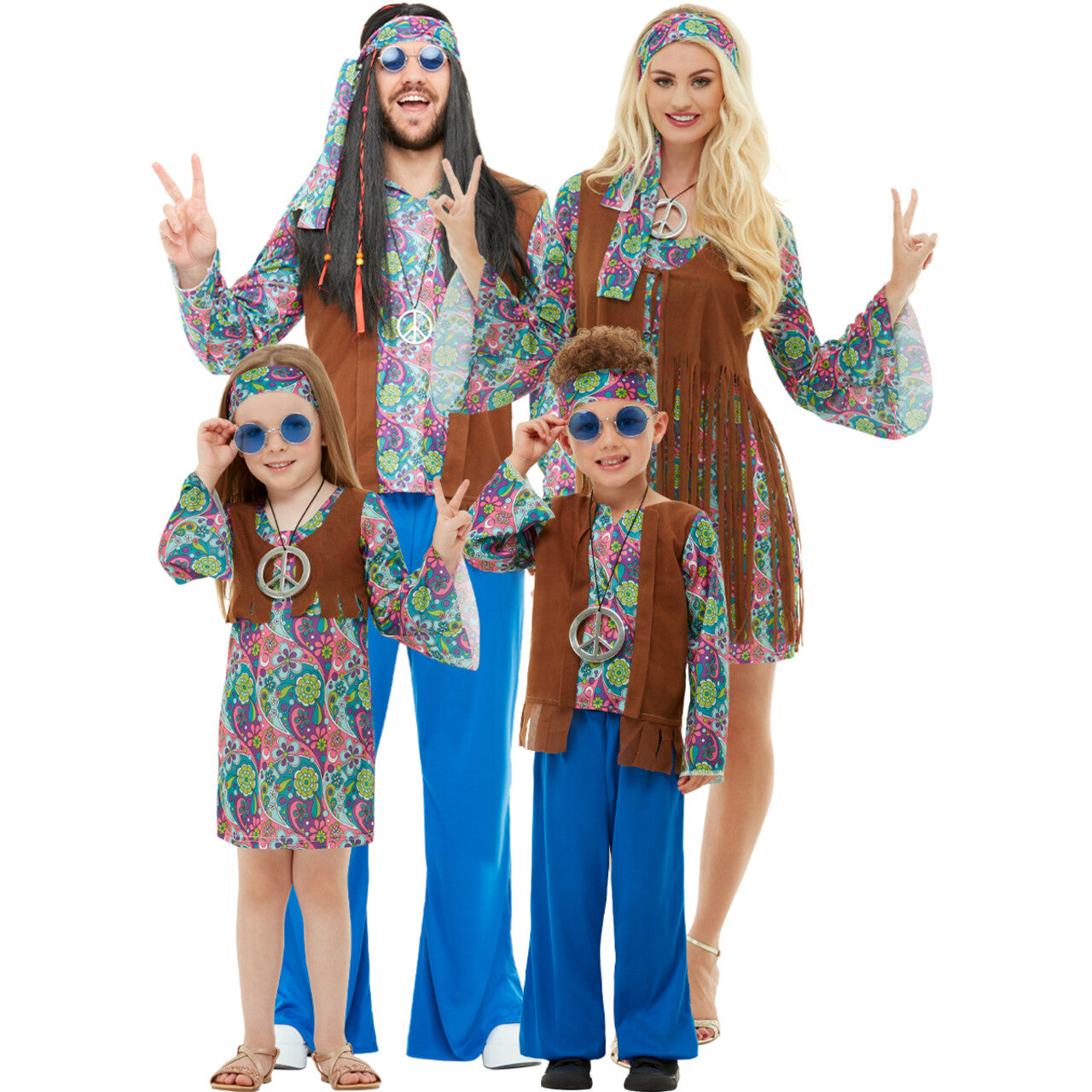 Op deze afbeelding zie je een Kostuums, van het merk Funidelia. Happy Hippie Kind Jongen Kostuum