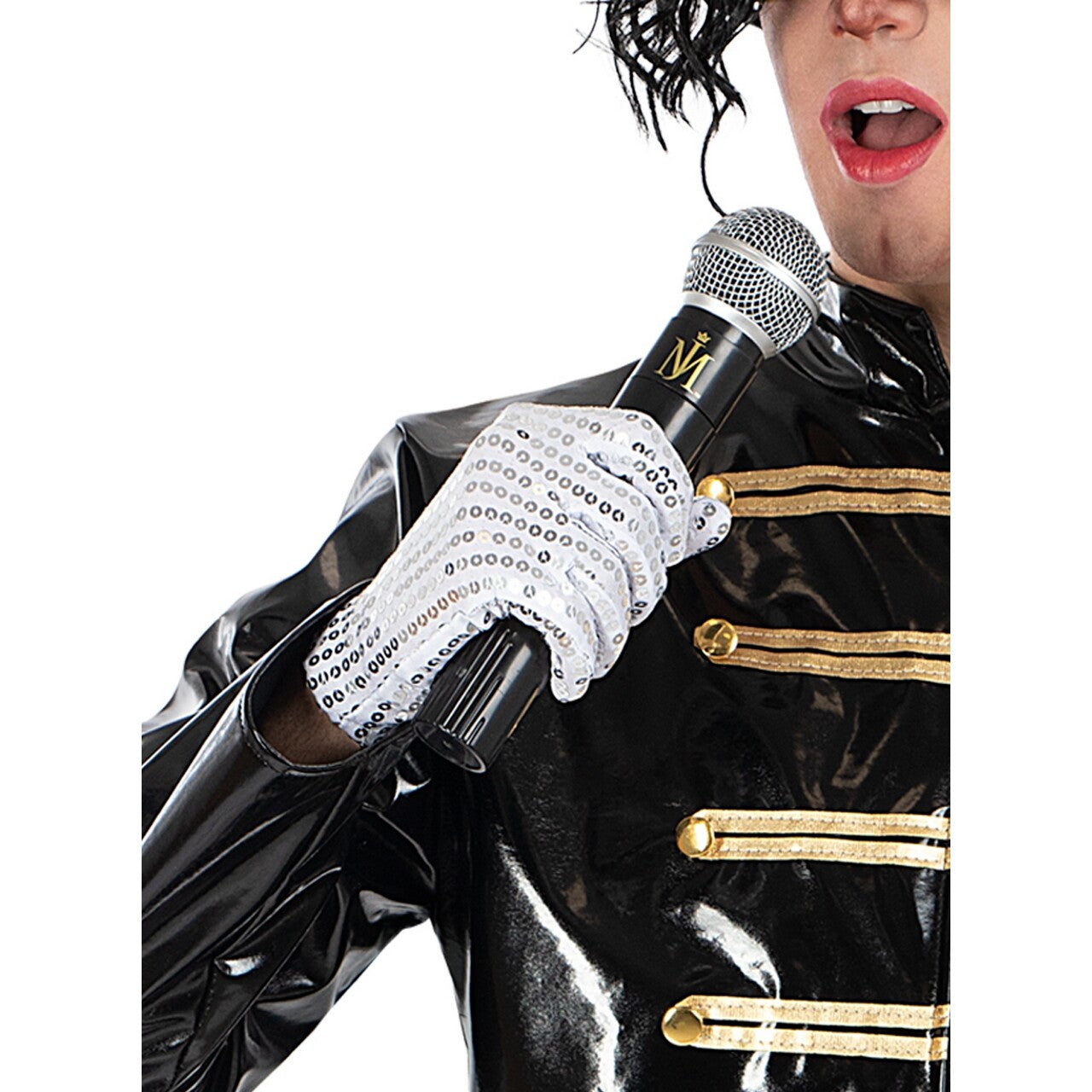 Op deze afbeelding zie je een Accessoires, van het merk Funidelia. King Of Pop Handschoen En Microfoon