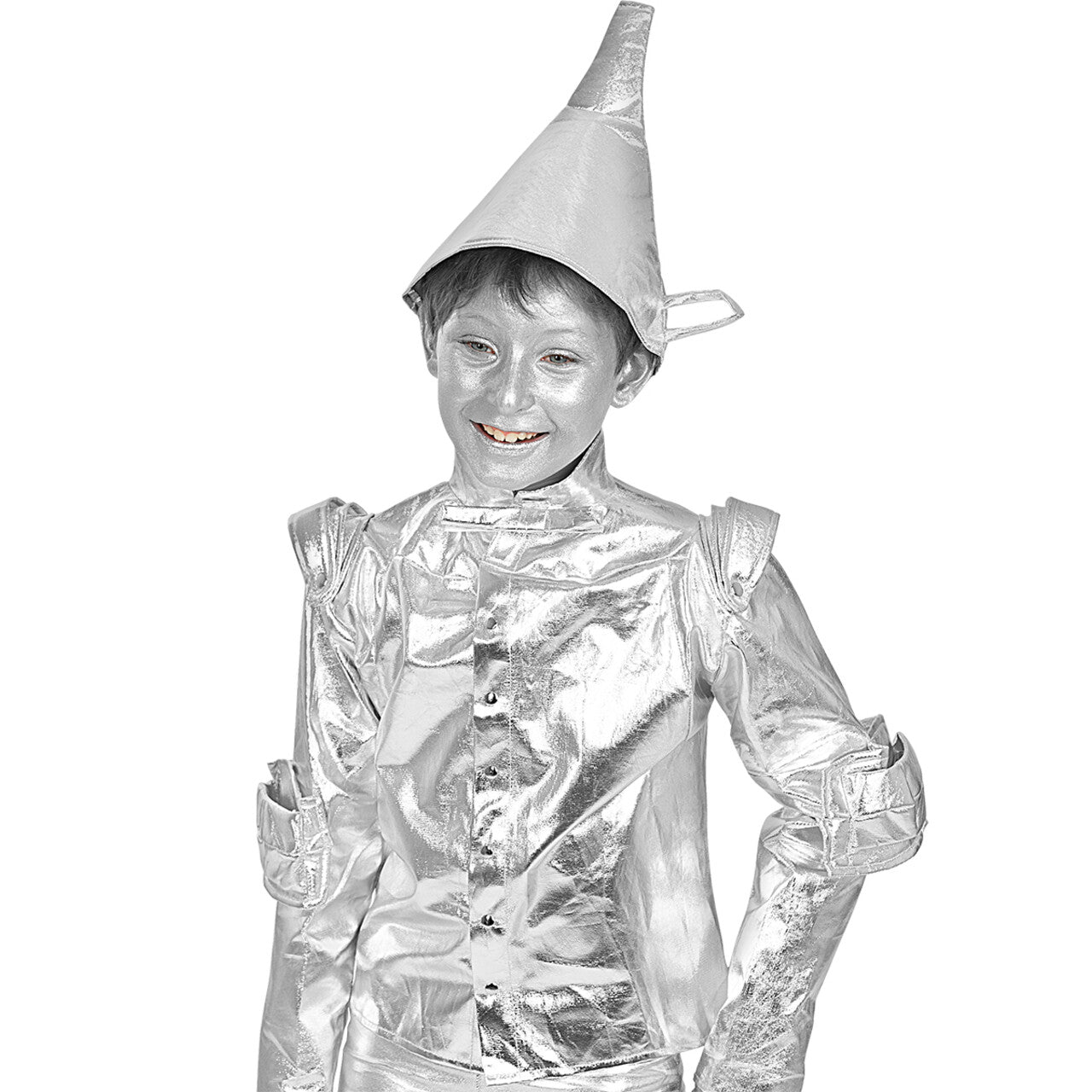 Op deze afbeelding zie je een Kostuums, van het merk Funidelia. Tinnen Jongen Uit The Wizard Of Oz Kostuum
