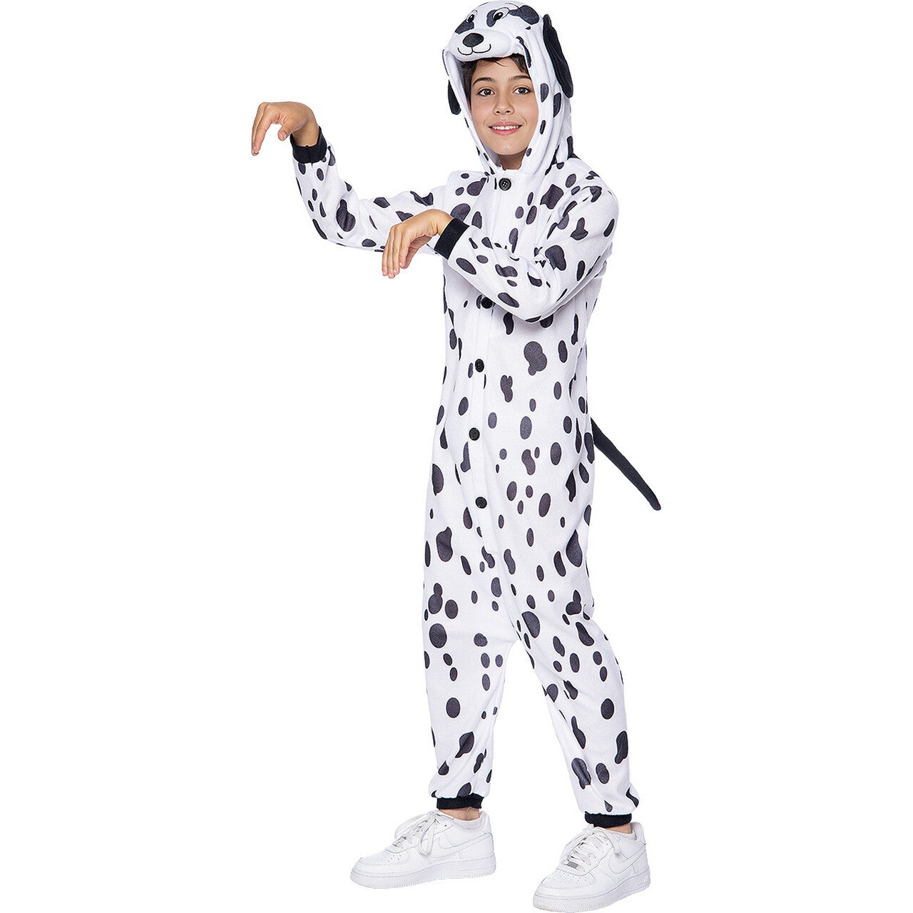 Op deze afbeelding zie je een Kostuums, van het merk Funidelia. Hondsdolle Dalmatier Kind Kostuum