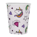 8 Einhorn Pappbecher - Lovely Unicorn