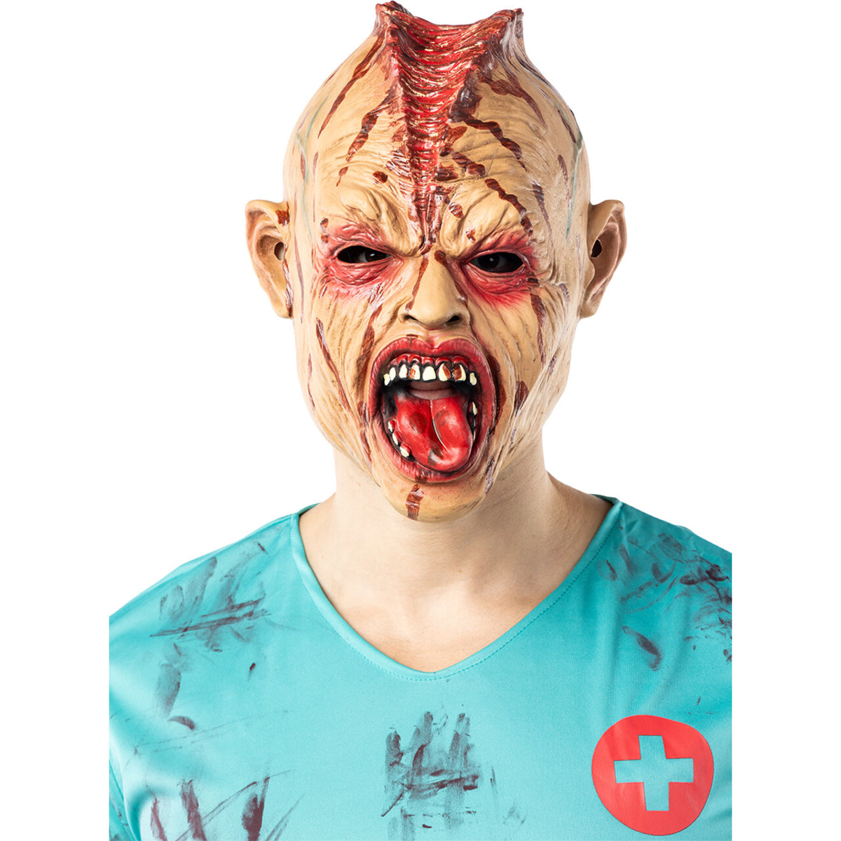 Op deze afbeelding zie je een Accessoires, van het merk Funidelia. Zwaar Toegetakelde Zombie Masker