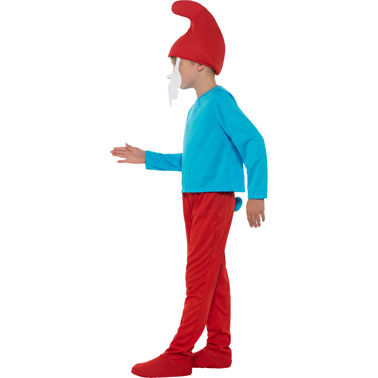 Op deze afbeelding zie je een Kostuums, van het merk Funidelia. Grote Smurf Blauwe Leider Met Staart Jongen Kostuum