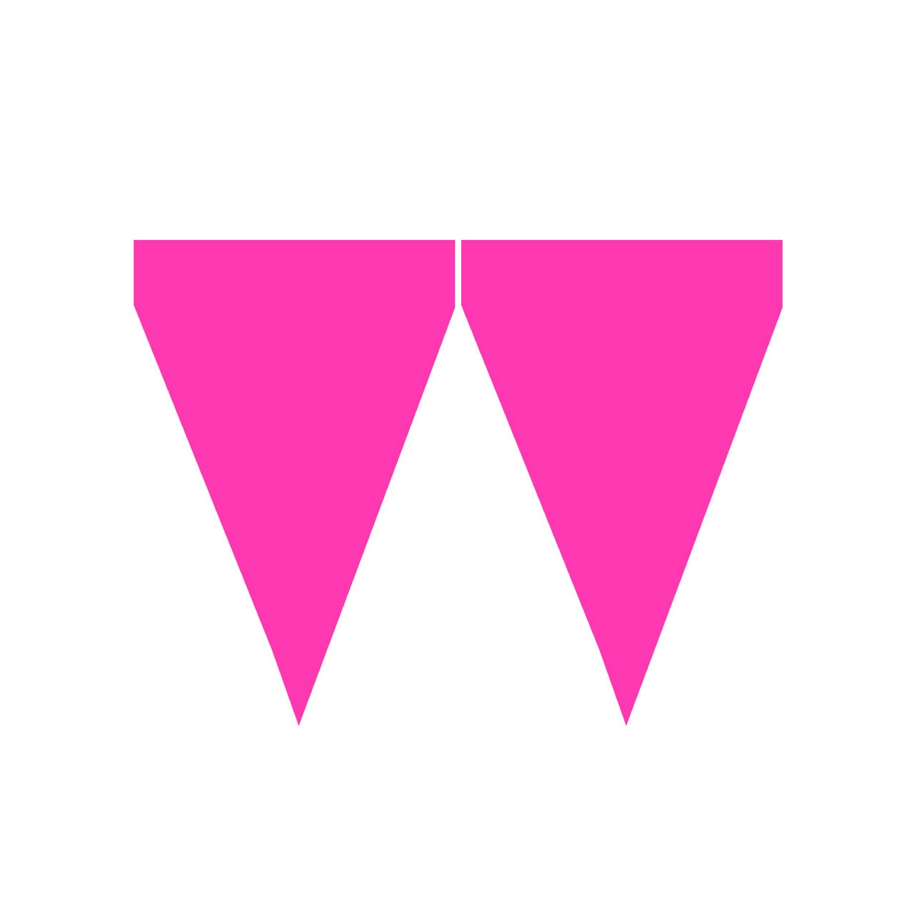 Op deze afbeelding zie je een Decoratie, van het merk Funidelia. Donker Roze Feest Vlaggenlijn 9 Wimpels 3 Meter
