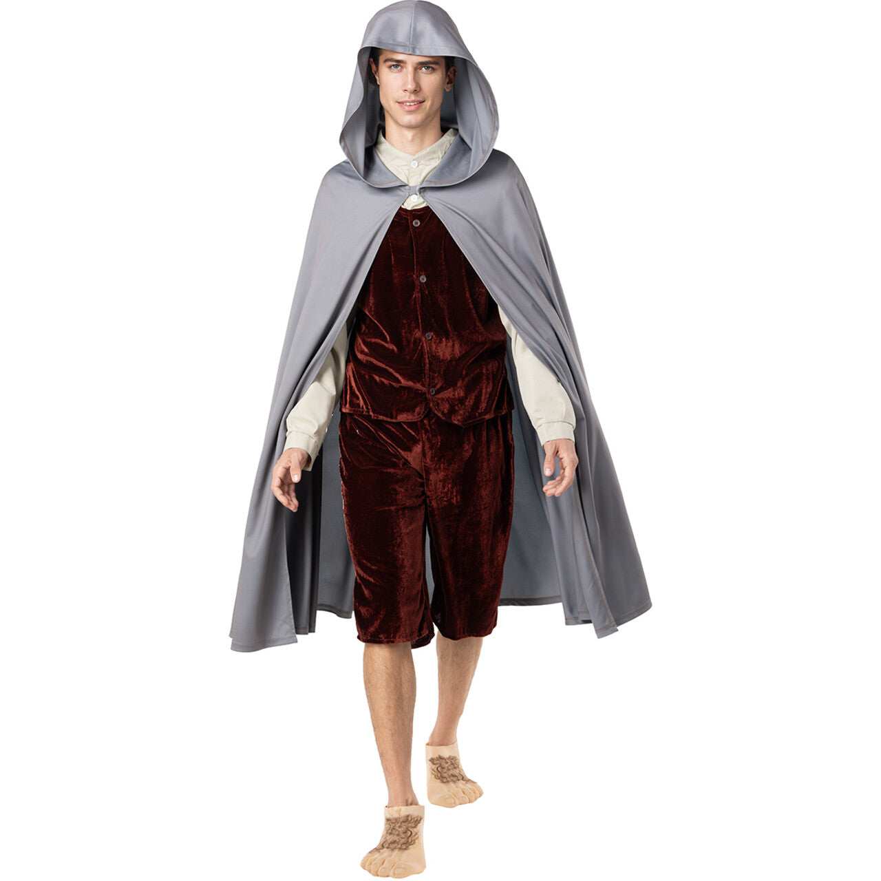 Op deze afbeelding zie je een Kostuums, van het merk Funidelia. Middeleeuwse Cape Hobbit The Lord Of The Rings Unisex