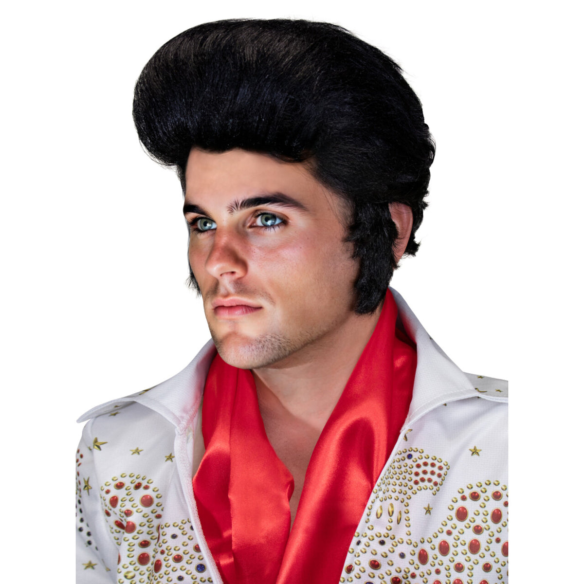 Op deze afbeelding zie je een Accessoires, van het merk Funidelia. Officiele Elvis Pruik