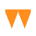 1 Fähnchengirlande Orange - Unifarben