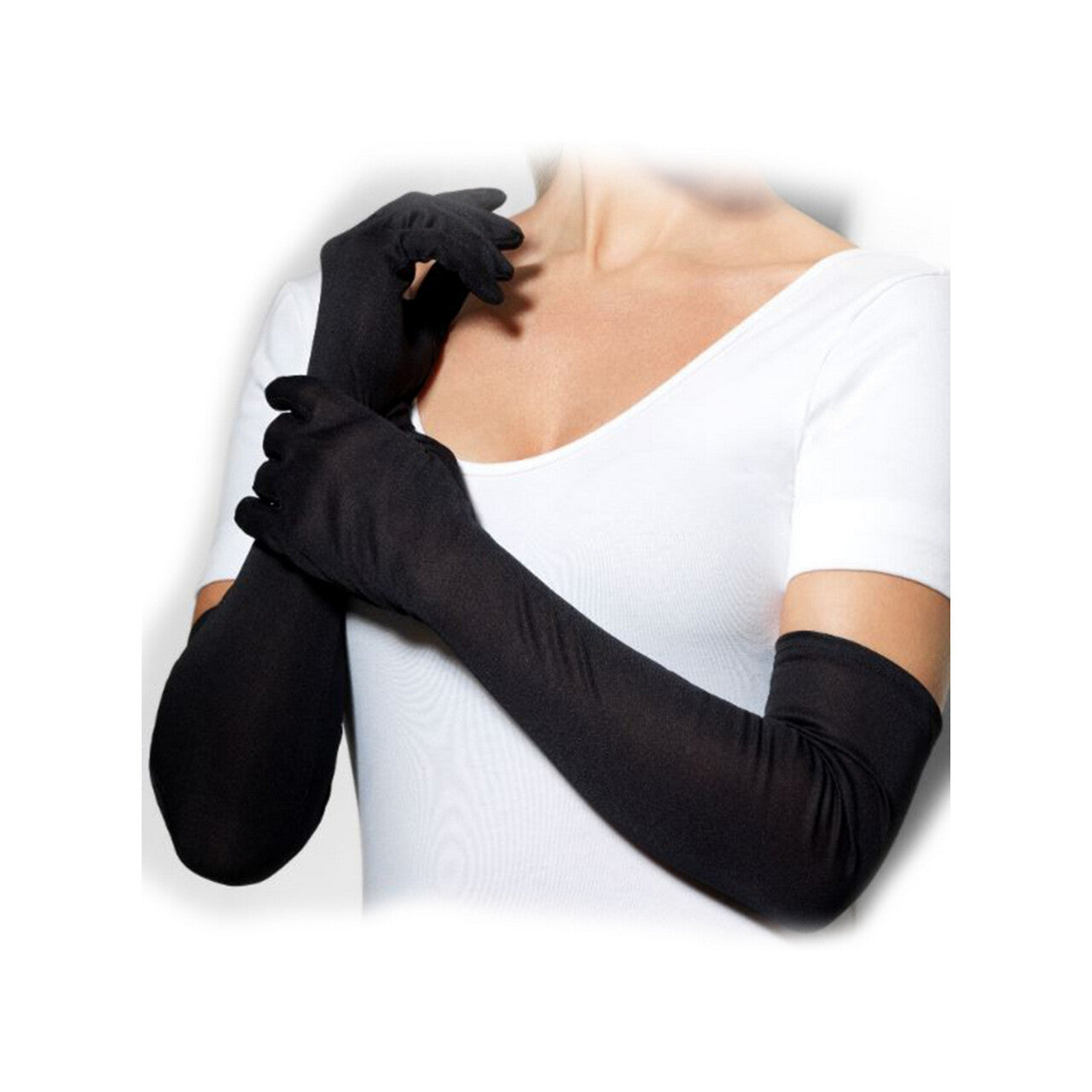fasching handschuhe schwarz Schwarze Lange Handschuhe 55 Zentimeter ==> Fasching 365! – Feestkleding365