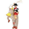 Cowboy Mit Pferd Huckepack Kostüm Aufblasbar für Kinder