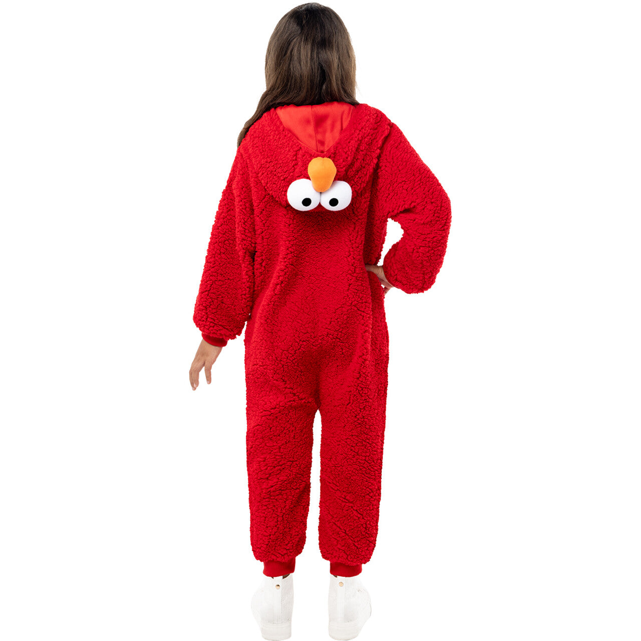 Op deze afbeelding zie je een Kostuums, van het merk Funidelia. Mega Comfy Elmo Sesamstreet Onesie Kind Kostuum