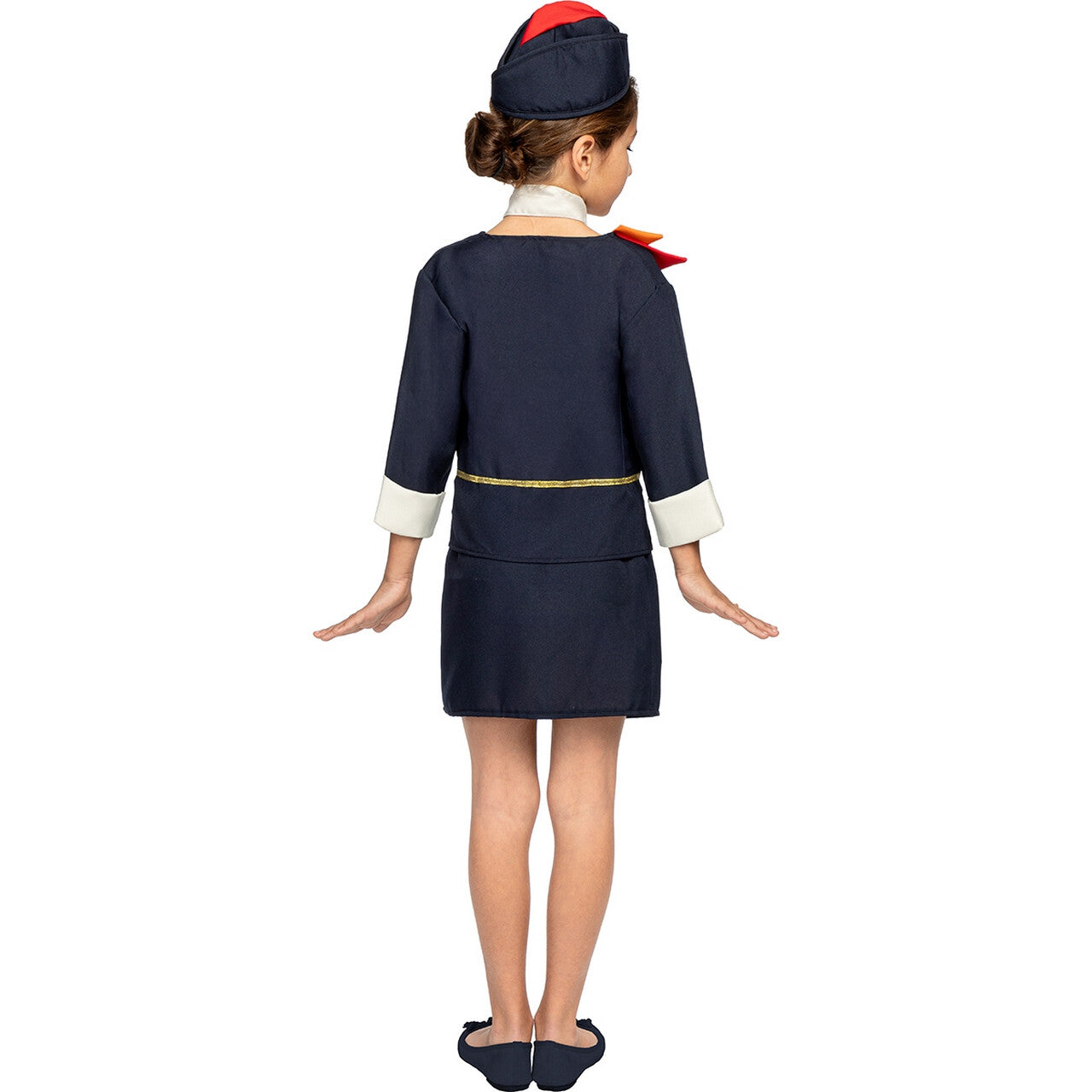 Op deze afbeelding zie je een Kostuums, van het merk Funidelia. Stewardess Maartje Steward Meisje Kostuum
