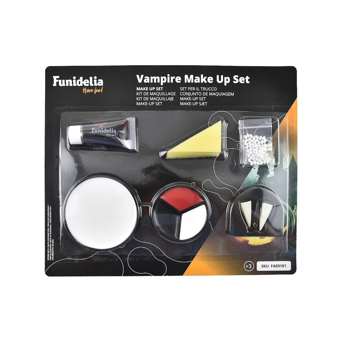 Op deze afbeelding zie je een Accessoires, van het merk Funidelia. Handige Vampier Make-Up Set