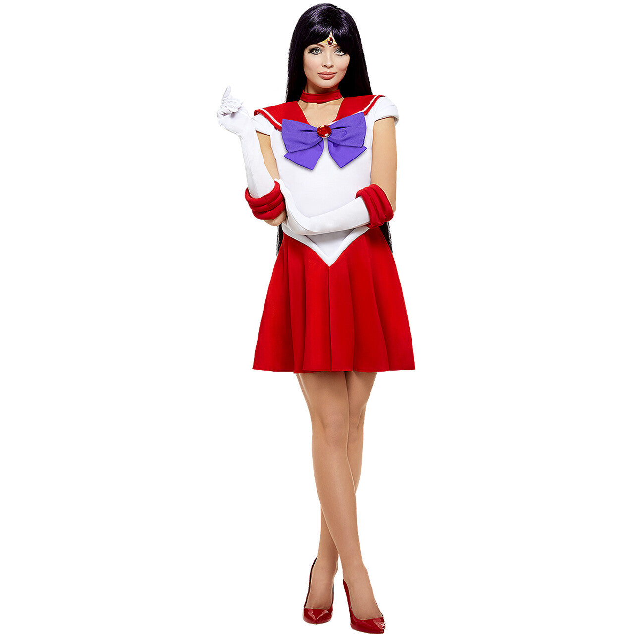 Op deze afbeelding zie je een Kostuums, van het merk Funidelia. Mars Sailor Moon Vrouw Kostuum
