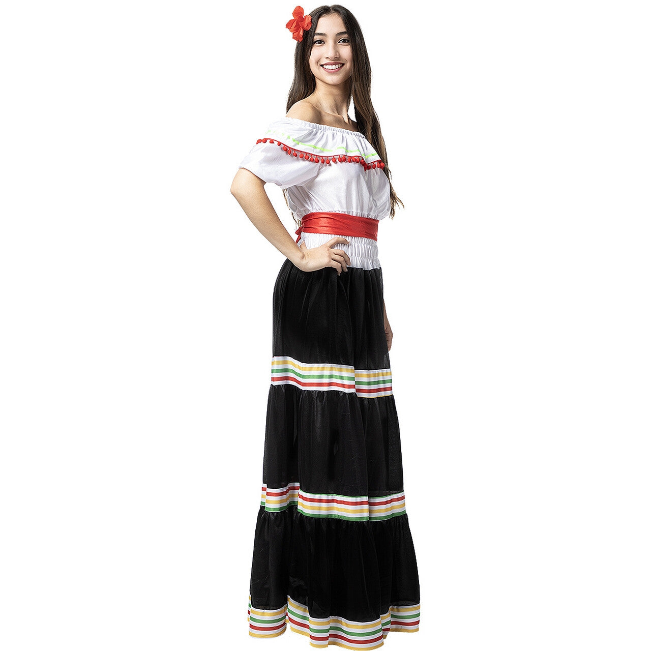 Op deze afbeelding zie je een Kostuums, van het merk Funidelia. Bailarina De Mexico Vrouw Kostuum