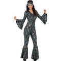 Retro Kreismuster 70er Disco Kostüm für Damen