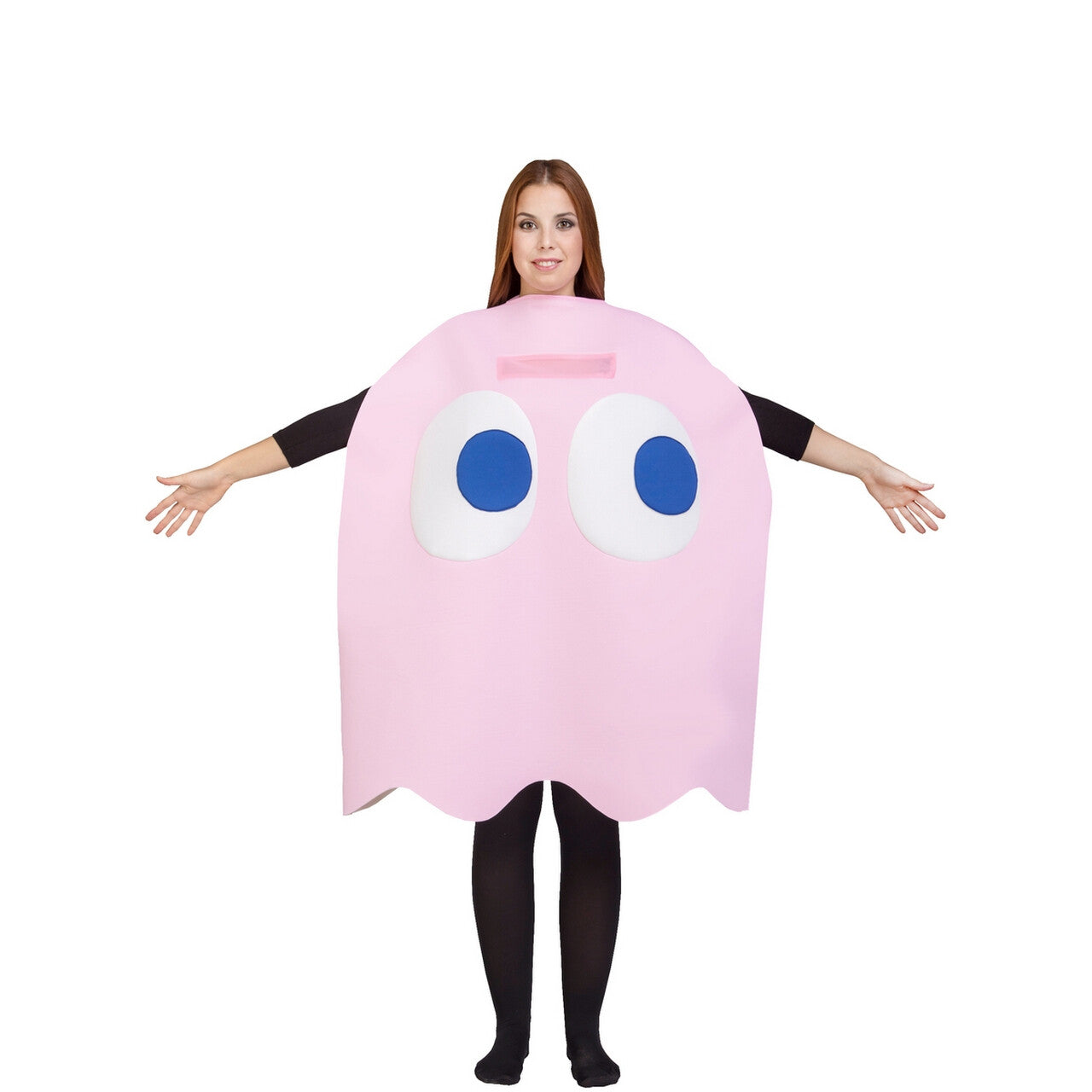 Op deze afbeelding zie je een Kostuums, van het merk Funidelia. Pacman Roze Spookje Pinky Kostuum