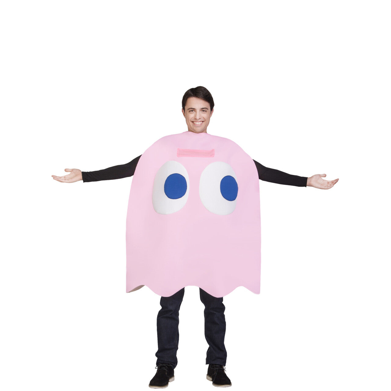 Op deze afbeelding zie je een Kostuums, van het merk Funidelia. Pacman Roze Spookje Pinky Kostuum