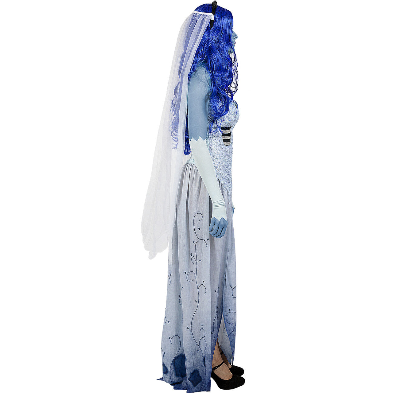 Op deze afbeelding zie je een Accessoires, van het merk Funidelia. Fantasy IJskoude Spook Prinses Pruik Blauw