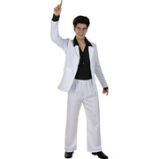 Op deze afbeelding zie je een Kostuums, van het merk Funidelia. 70s White Disco Man Kostuum