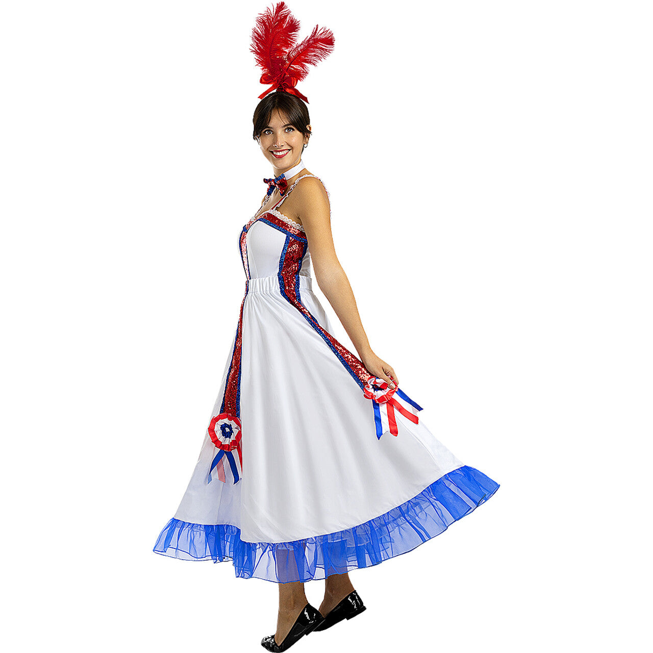 Op deze afbeelding zie je een Kostuums, van het merk Funidelia. Moulin Rouge Danseres Vrouw Kostuum