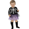 Zuckersüßes Mini-Skelett Kostüm für Babys Mädchen