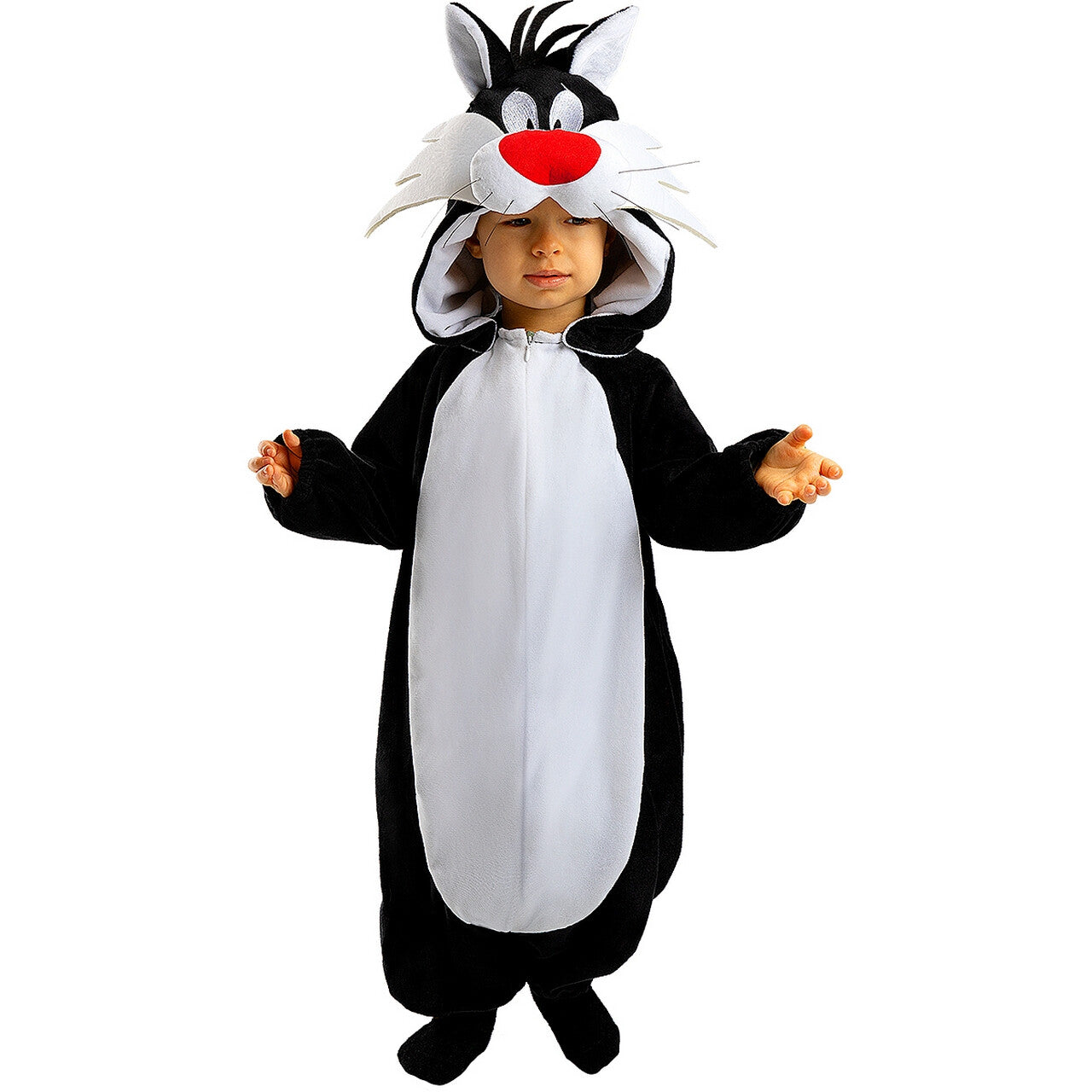 Op deze afbeelding zie je een Kostuums, van het merk Funidelia. Sylvester De Kater Onesie Looney Tunes Kind Kostuum