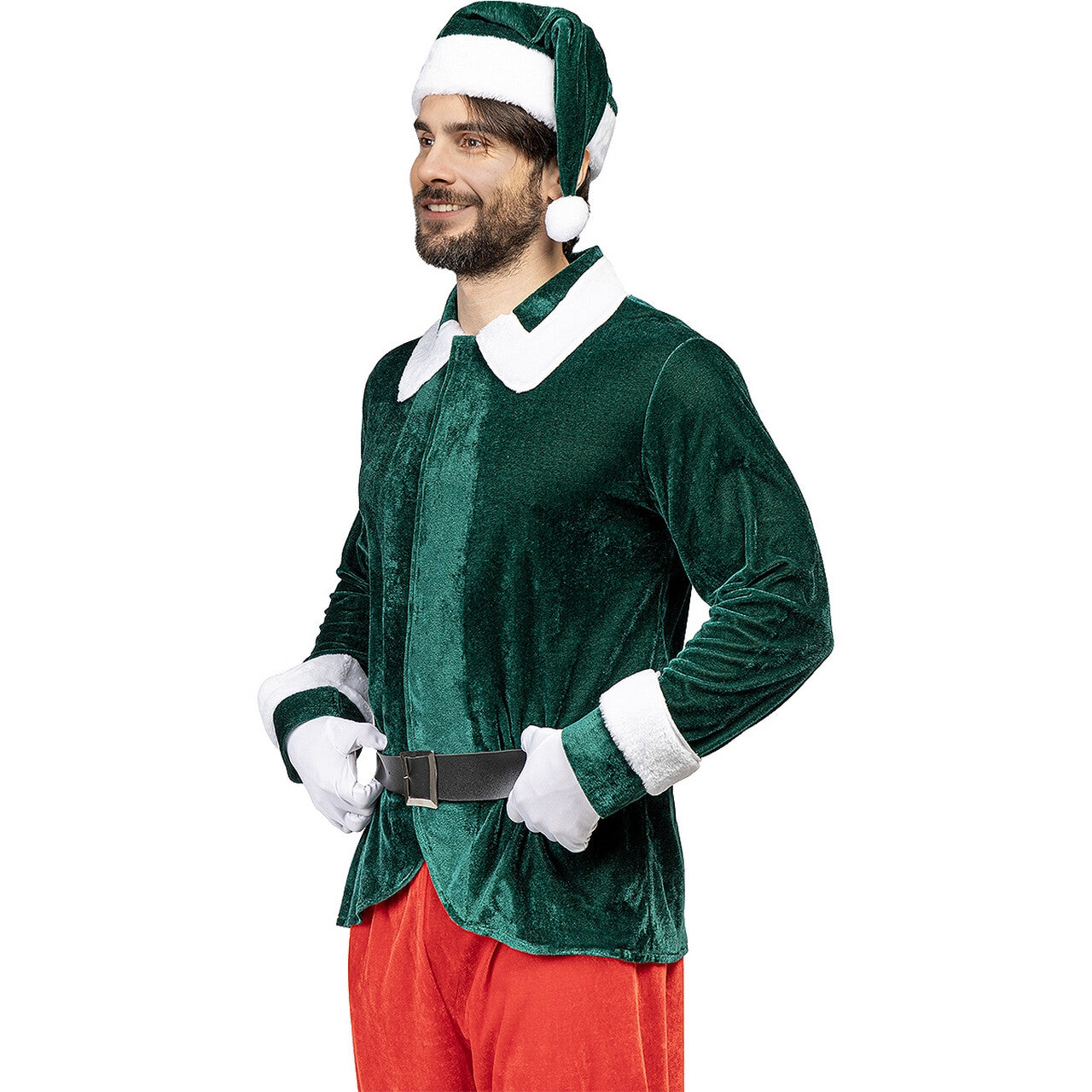 Op deze afbeelding zie je een Kostuums, van het merk Funidelia. Deluxe Kerst Elf Will Snow Man Kostuum