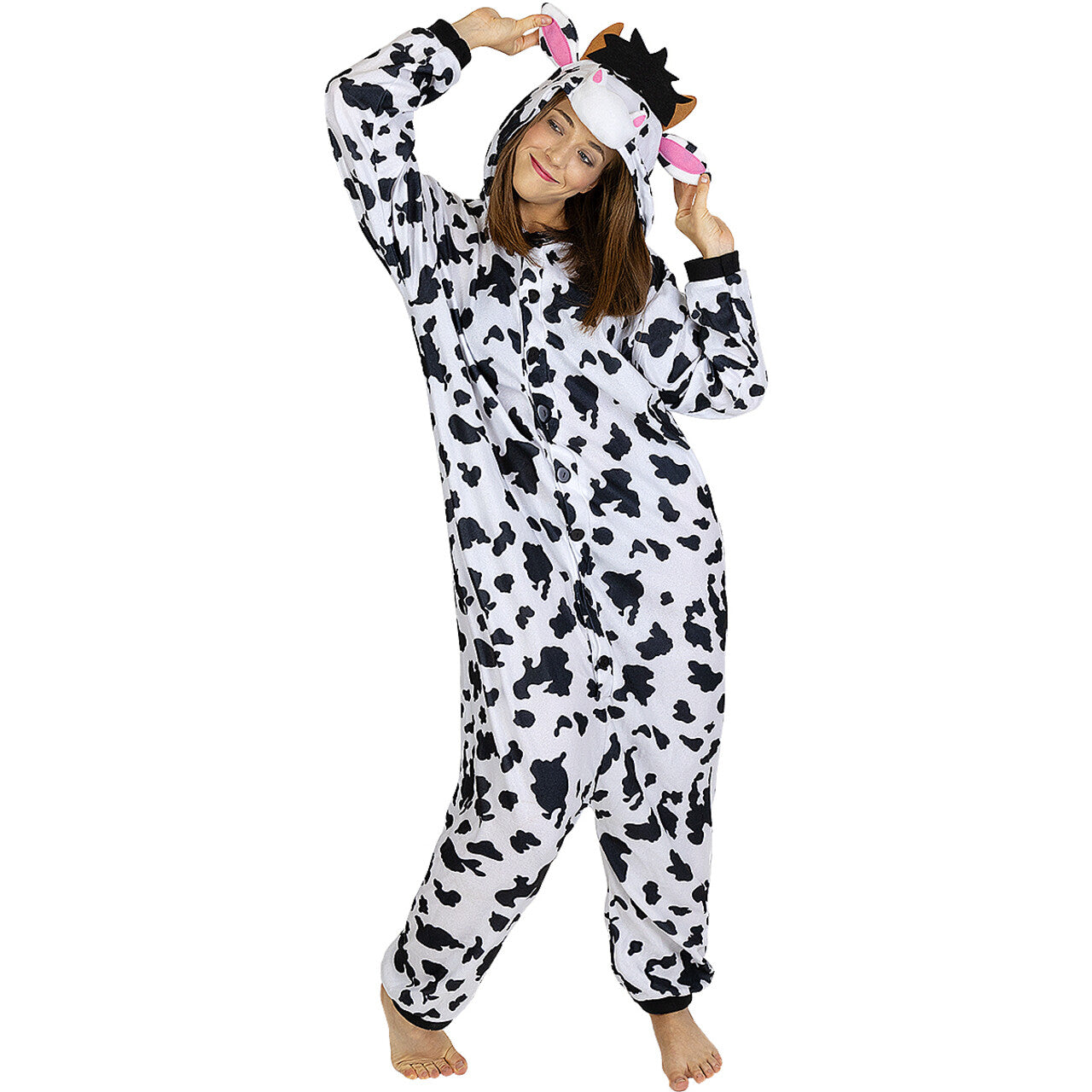 Op deze afbeelding zie je een Kostuums, van het merk Funidelia. Mooh De Koe Onesie Kostuum