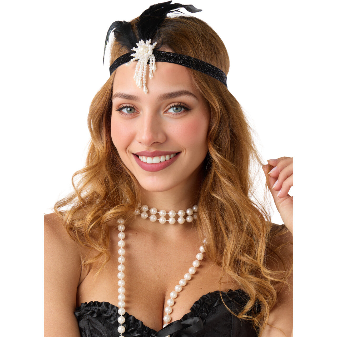 Op deze afbeelding zie je een Accessoires, van het merk Funidelia. Jaren 20 Hoofdband Charleston Party