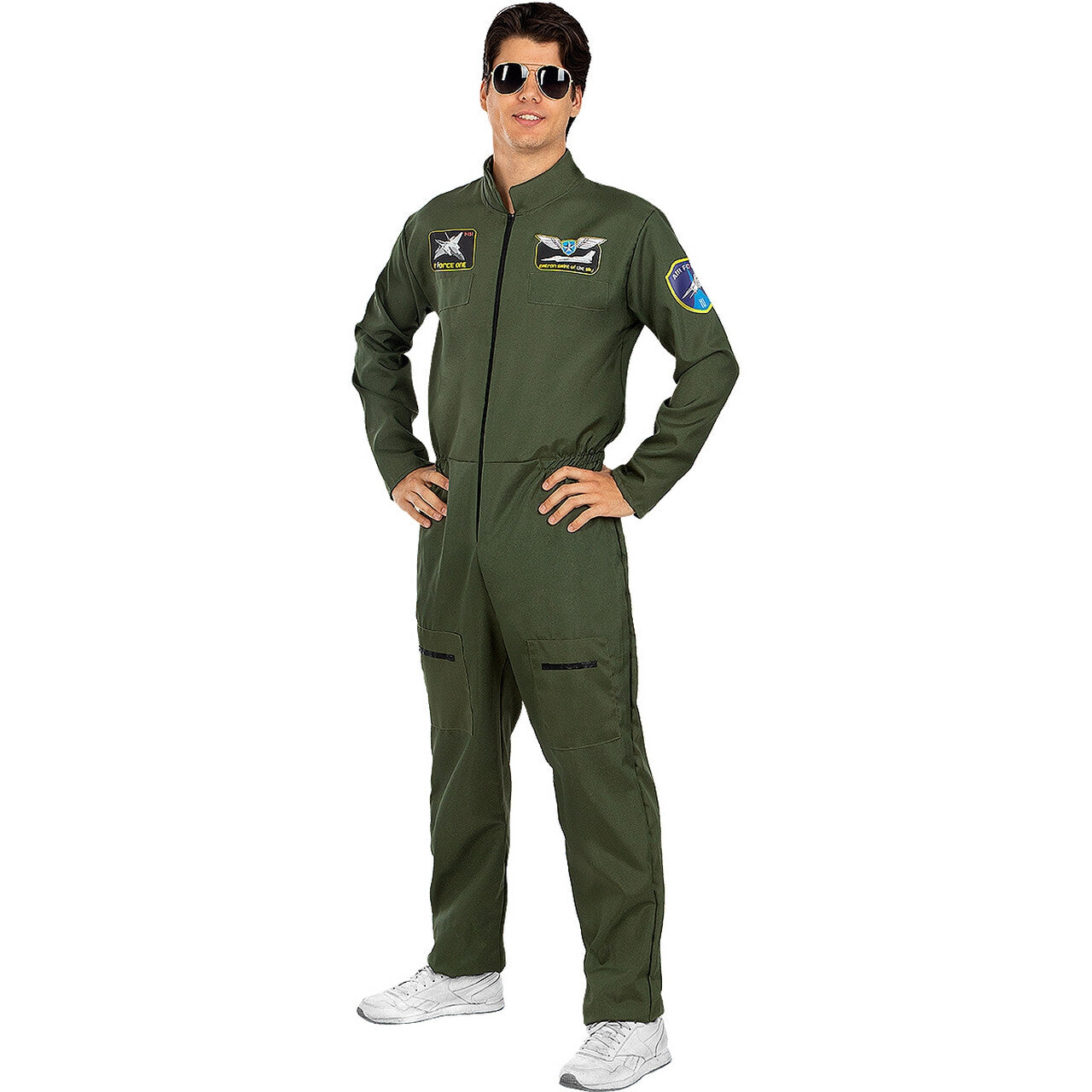 Op deze afbeelding zie je een Kostuums, van het merk Funidelia. F1 Piloot Maffe Rick Man Kostuum