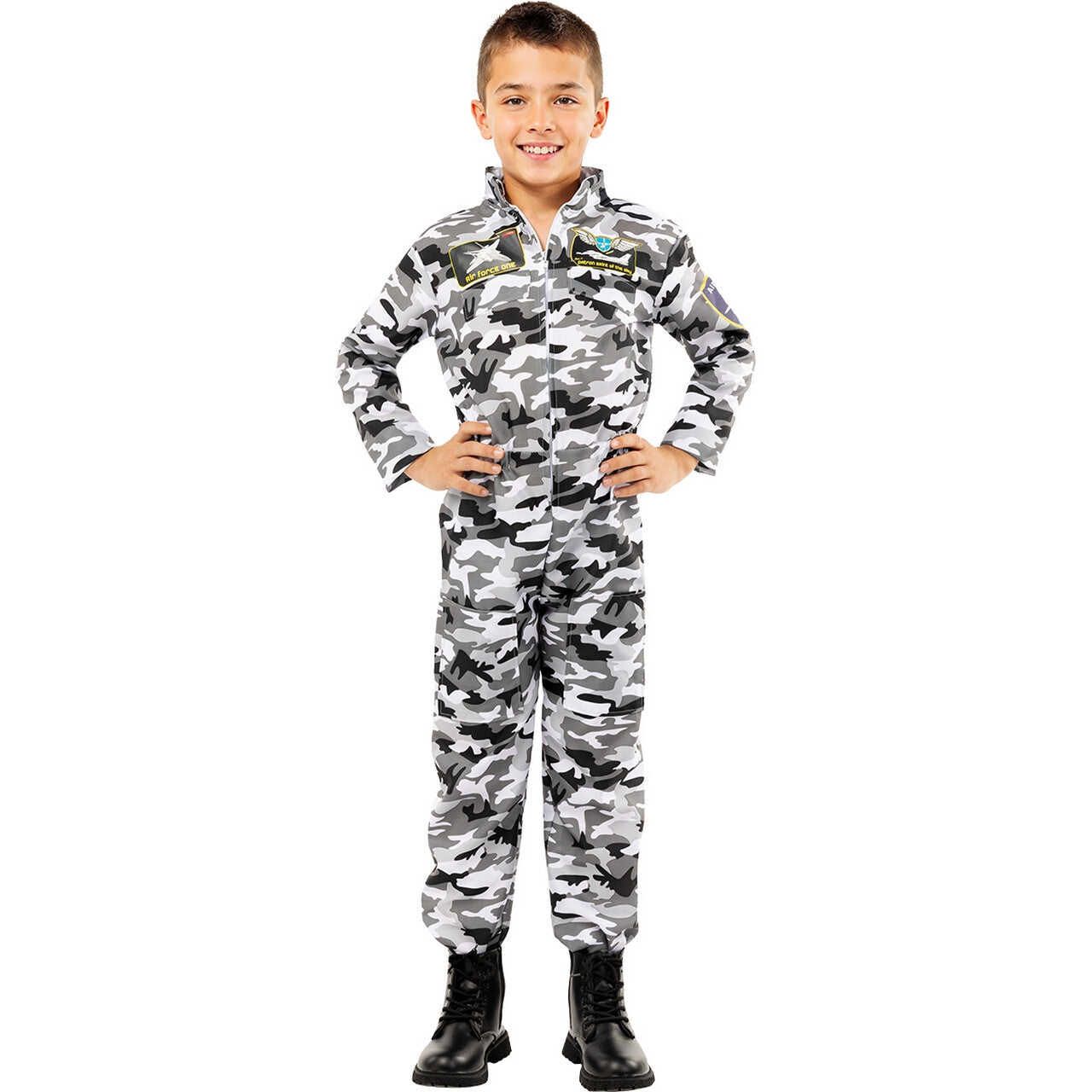 Op deze afbeelding zie je een Kostuums, van het merk Funidelia. Fighter Pilot Costume For Kids Jongen Kostuum