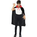 Dracula Umhang Schwarz Mit Rotem Kragen für Kinder Kostüm für Kinder