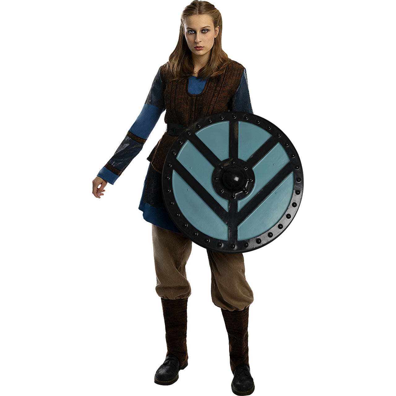 Op deze afbeelding zie je een Accessoires, van het merk Funidelia. Lagertha Viking Schild Blauw