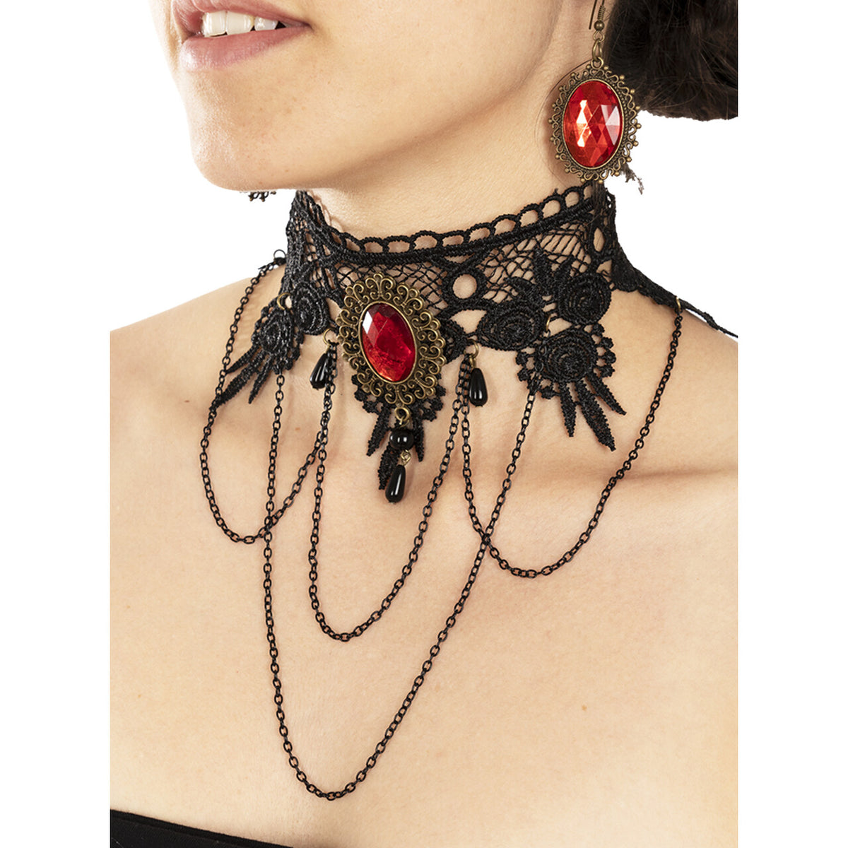 Op deze afbeelding zie je een Accessoires, van het merk Funidelia. Accessoire Set Gothic Vampira