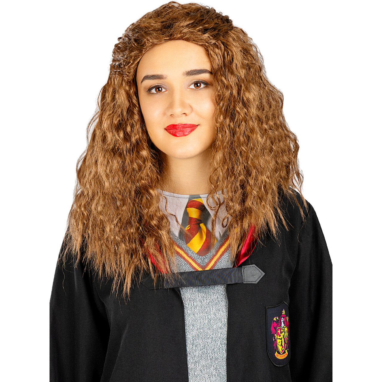 Op deze afbeelding zie je een Accessoires, van het merk Funidelia. Hermione Harry Potter Wafel Pruik