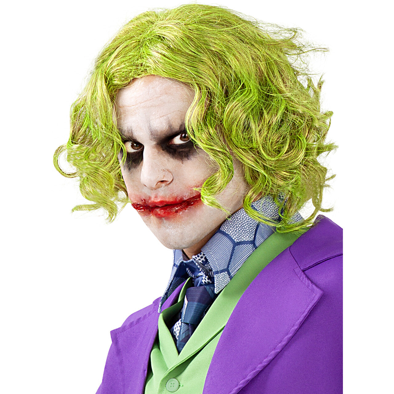 Op deze afbeelding zie je een Accessoires, van het merk Funidelia. Groen Pruik The Joker Voor Mannen - The Dark Knight Edition