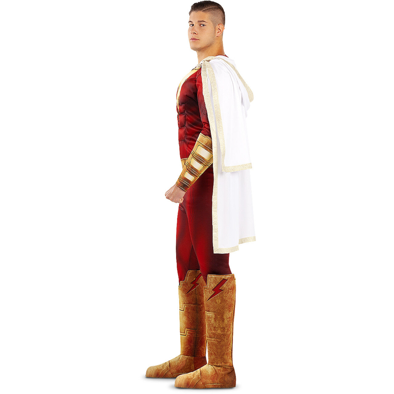 Op deze afbeelding zie je een Kostuums, van het merk Funidelia. Captain Marvel Shazam Man Kostuum