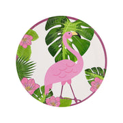 Op deze afbeelding zie je een Decoratie, van het merk Funidelia. Tropical Flamingos Borden 23 Centimeter 8 Stuks