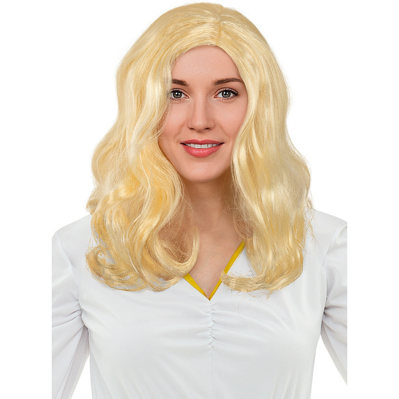 Op deze afbeelding zie je een Accessoires, van het merk Funidelia. Lonneke Blond Engel Pruik