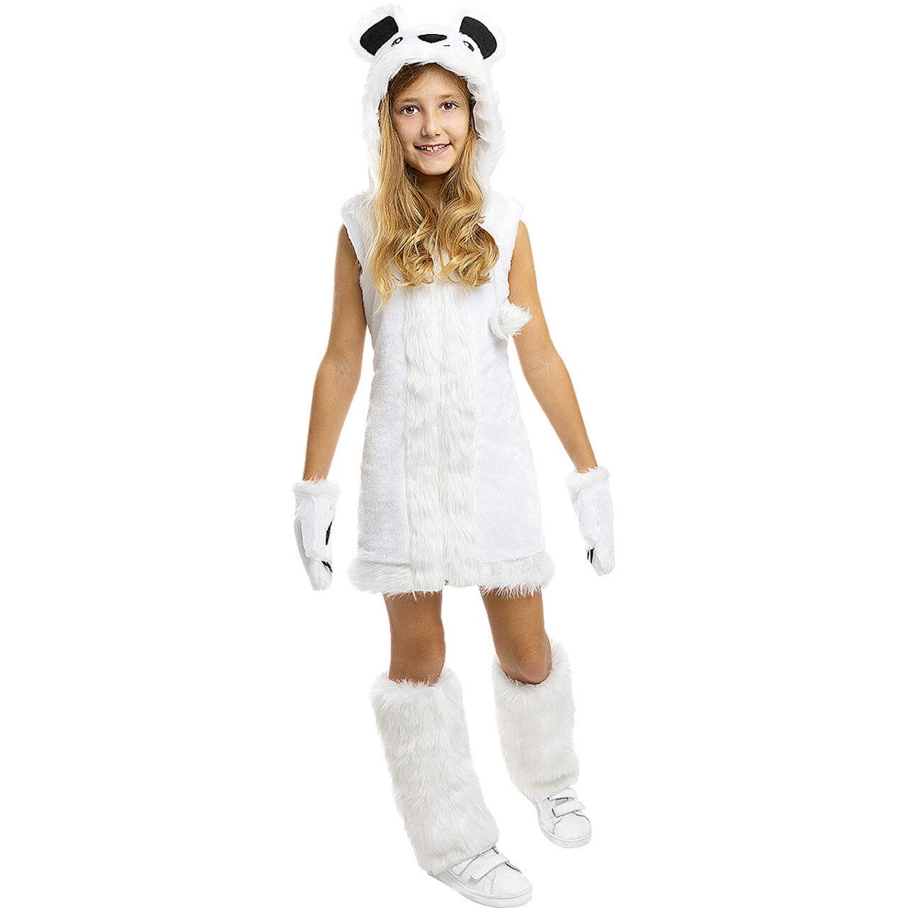 Op deze afbeelding zie je een Kostuums, van het merk Funidelia. Warm IJsbeertje Snowy Kind Meisje Kostuum
