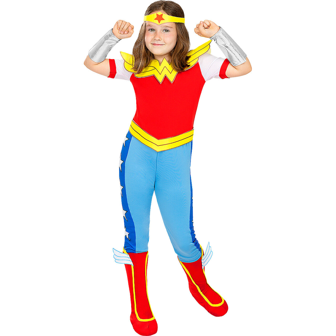 Op deze afbeelding zie je een Kostuums, van het merk Funidelia. Klassieke Wonder Woman Dc Super Heldin Meisje Kostuum