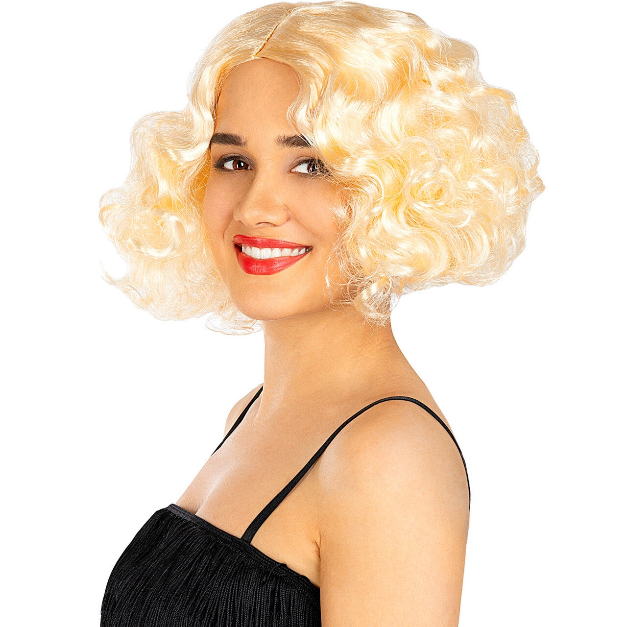 Op deze afbeelding zie je een Accessoires, van het merk Funidelia. 20s Charming Chelsea Blond Pruik