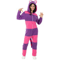 Zauberhafte Grinsekatze Lounge-Overall Kostüm für Erwachsene Damen