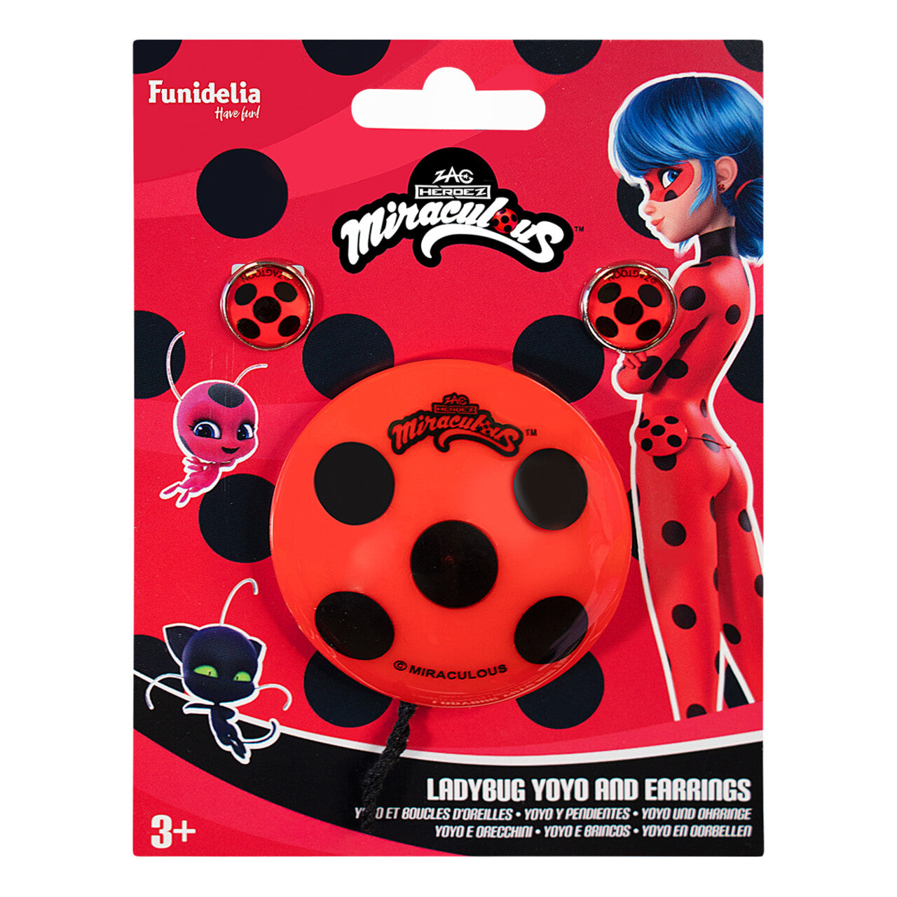 Op deze afbeelding zie je een Accessoires, van het merk Funidelia. Miraculous Ladybug Set Jojo En Oorbellen