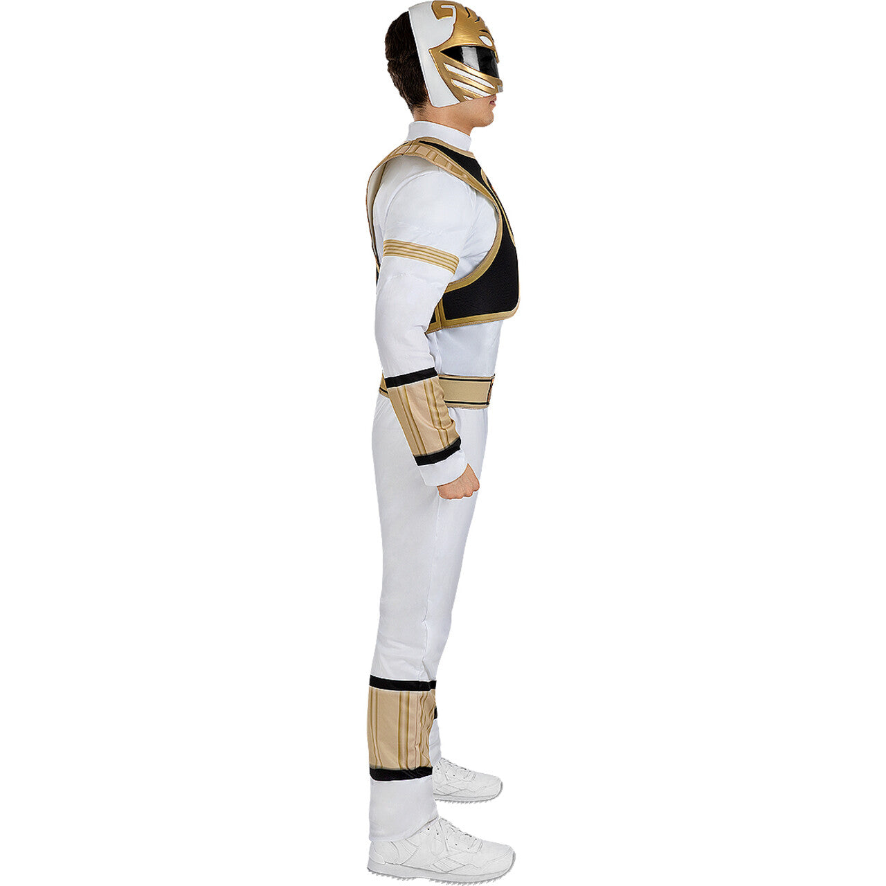 Op deze afbeelding zie je een Kostuums, van het merk Funidelia. Tommy Witte Moedige Power Ranger Man Kostuum